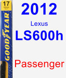 Passenger Wiper Blade for 2012 Lexus LS600h - Premium