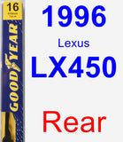 Rear Wiper Blade for 1996 Lexus LX450 - Premium