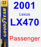 Passenger Wiper Blade for 2001 Lexus LX470 - Premium