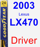 Driver Wiper Blade for 2003 Lexus LX470 - Premium