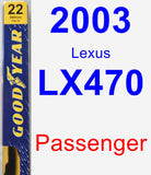 Passenger Wiper Blade for 2003 Lexus LX470 - Premium