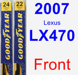 Front Wiper Blade Pack for 2007 Lexus LX470 - Premium