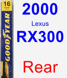 Rear Wiper Blade for 2000 Lexus RX300 - Premium