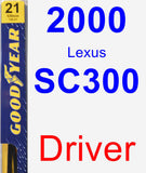 Driver Wiper Blade for 2000 Lexus SC300 - Premium