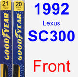 Front Wiper Blade Pack for 1992 Lexus SC300 - Premium