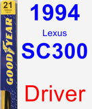 Driver Wiper Blade for 1994 Lexus SC300 - Premium