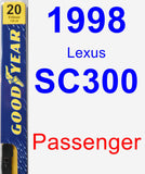 Passenger Wiper Blade for 1998 Lexus SC300 - Premium