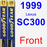 Front Wiper Blade Pack for 1999 Lexus SC300 - Premium