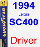 Driver Wiper Blade for 1994 Lexus SC400 - Premium