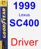 Driver Wiper Blade for 1999 Lexus SC400 - Premium