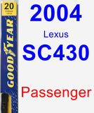 Passenger Wiper Blade for 2004 Lexus SC430 - Premium