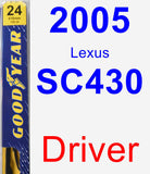 Driver Wiper Blade for 2005 Lexus SC430 - Premium