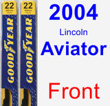 Front Wiper Blade Pack for 2004 Lincoln Aviator - Premium