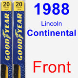 Front Wiper Blade Pack for 1988 Lincoln Continental - Premium