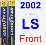 Front Wiper Blade Pack for 2002 Lincoln LS - Premium