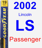 Passenger Wiper Blade for 2002 Lincoln LS - Premium