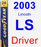 Driver Wiper Blade for 2003 Lincoln LS - Premium