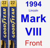 Front Wiper Blade Pack for 1994 Lincoln Mark VIII - Premium