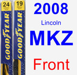 Front Wiper Blade Pack for 2008 Lincoln MKZ - Premium