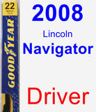 Driver Wiper Blade for 2008 Lincoln Navigator - Premium