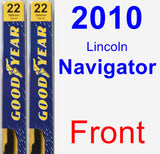 Front Wiper Blade Pack for 2010 Lincoln Navigator - Premium