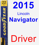 Driver Wiper Blade for 2015 Lincoln Navigator - Premium