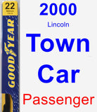 Passenger Wiper Blade for 2000 Lincoln Town Car - Premium