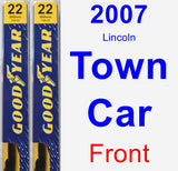 Front Wiper Blade Pack for 2007 Lincoln Town Car - Premium