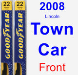 Front Wiper Blade Pack for 2008 Lincoln Town Car - Premium