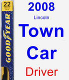 Driver Wiper Blade for 2008 Lincoln Town Car - Premium