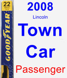 Passenger Wiper Blade for 2008 Lincoln Town Car - Premium