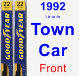 Front Wiper Blade Pack for 1992 Lincoln Town Car - Premium