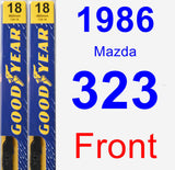 Front Wiper Blade Pack for 1986 Mazda 323 - Premium