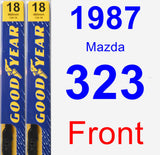 Front Wiper Blade Pack for 1987 Mazda 323 - Premium