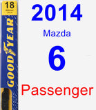 Passenger Wiper Blade for 2014 Mazda 6 - Premium