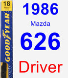 Driver Wiper Blade for 1986 Mazda 626 - Premium