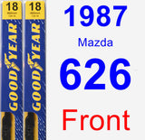 Front Wiper Blade Pack for 1987 Mazda 626 - Premium