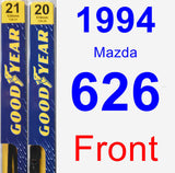 Front Wiper Blade Pack for 1994 Mazda 626 - Premium