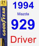 Driver Wiper Blade for 1994 Mazda 929 - Premium