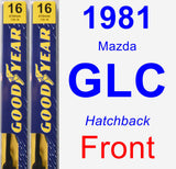 Front Wiper Blade Pack for 1981 Mazda GLC - Premium