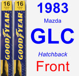 Front Wiper Blade Pack for 1983 Mazda GLC - Premium