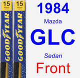 Front Wiper Blade Pack for 1984 Mazda GLC - Premium