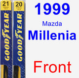 Front Wiper Blade Pack for 1999 Mazda Millenia - Premium