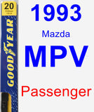 Passenger Wiper Blade for 1993 Mazda MPV - Premium