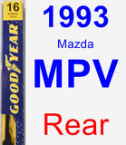 Rear Wiper Blade for 1993 Mazda MPV - Premium