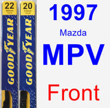 Front Wiper Blade Pack for 1997 Mazda MPV - Premium