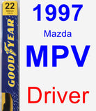 Driver Wiper Blade for 1997 Mazda MPV - Premium