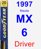 Driver Wiper Blade for 1997 Mazda MX-6 - Premium