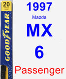 Passenger Wiper Blade for 1997 Mazda MX-6 - Premium