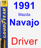 Driver Wiper Blade for 1991 Mazda Navajo - Premium